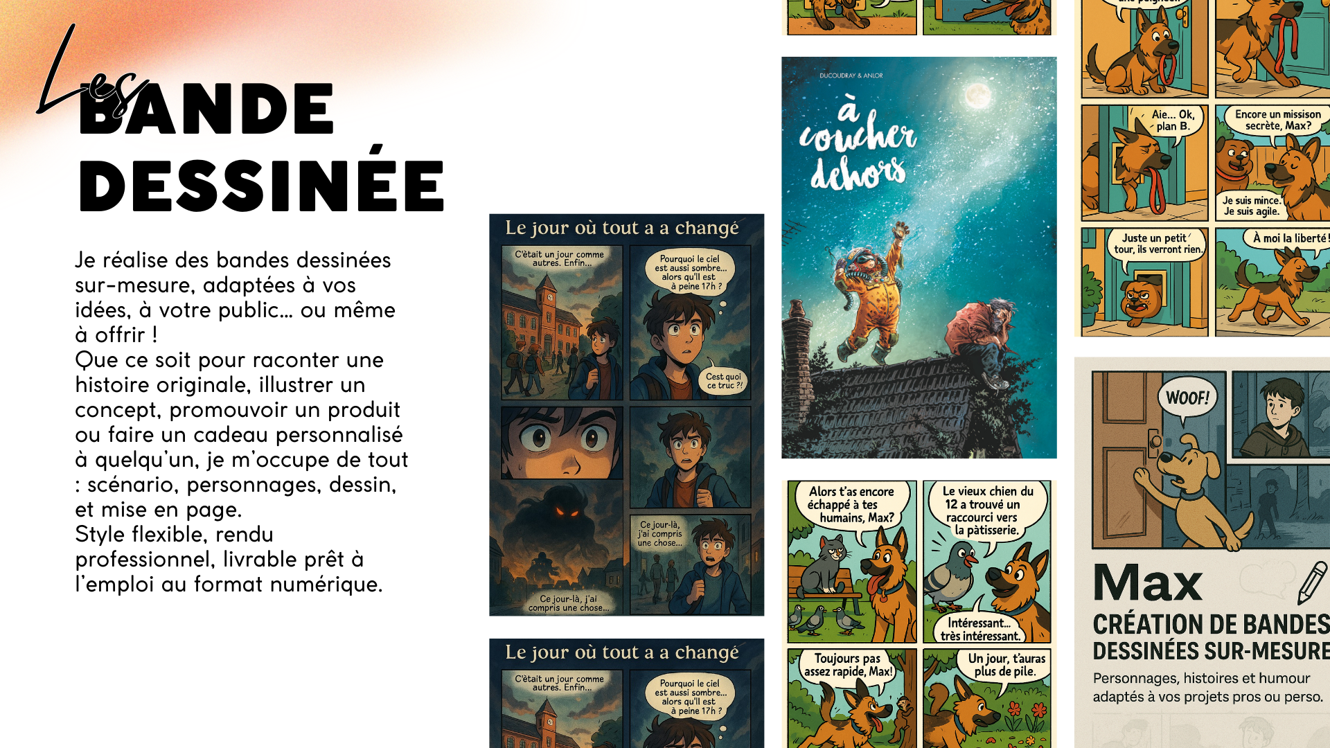 Création de bande dessinée illustrée pour tout type de projet