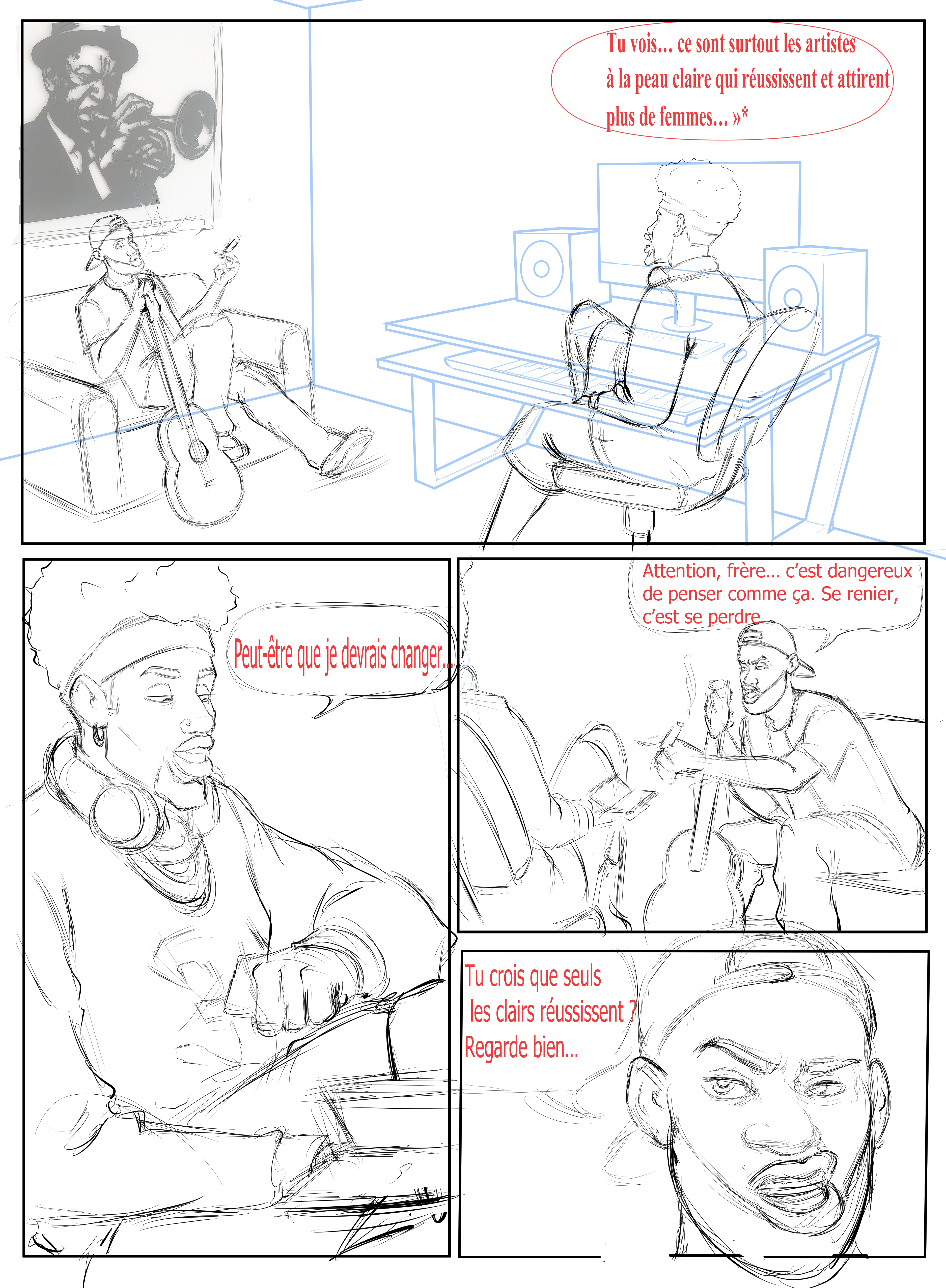 Je vais illustrer votre planche de BD professionnelle