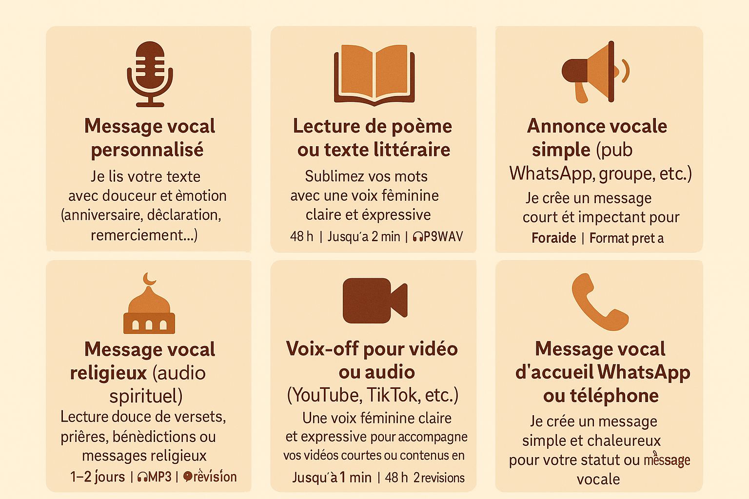 Vos textes sublimés Par ma voix douce 